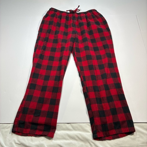 L.L. Bean Flannel Pajamas Men’s Buffalo Check Red Navy Blue XL - Picture 4 of 7